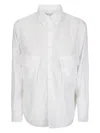Comme Des Garçons Tailored Fit Blouse With Button-down Front And Long Sleeves In White