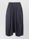 Comme Des Garçons Tailored Midi Skirt Featuring Side Pockets In Blue