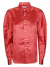 Comme Des Garçons Tailored Neutrals Blouse With Elegant Details In Red