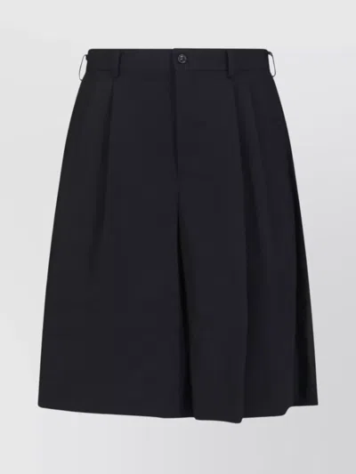 Comme Des Garçons Tailored Shorts With Pockets And Loops In Blue