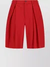Comme Des Garçons Tailored Shorts With Pockets And Loops In Red