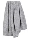 Comme Des Garçons Tailored Wool-nylon Blend Skirt With Classic Silhouette In Gray