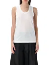 Comme Des Garçons Tank Top In White