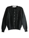 Comme Des Garçons Tao Beaded Cardigan In Black