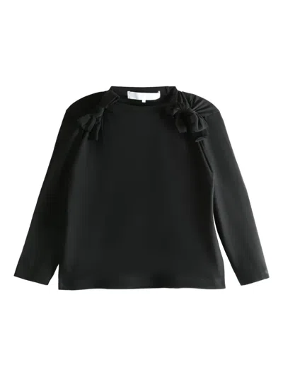 Comme Des Garçons Tao Bow-detail Top In Black