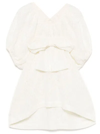 Comme Des Garçons Tao Bow Detailing Blouses In Neutrals