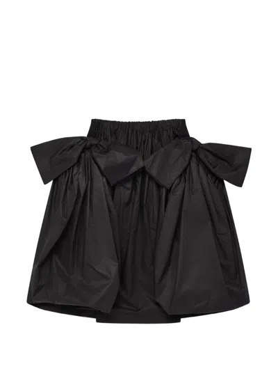 Comme Des Garçons Tao Bow-detail Gathered Skirt In Black