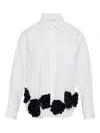 Comme Des Garçons Tao Broad X Rose-embellished Shirt In White