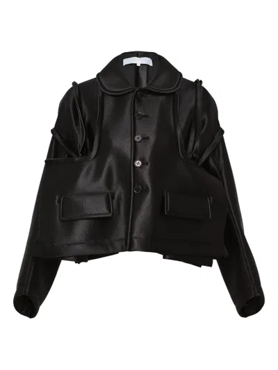 Comme Des Garçons Tao Button-fastening Jacket In Black