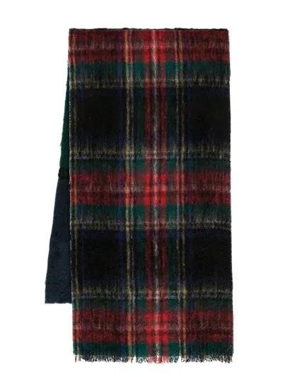 Comme Des Garçons Tao Check-pattern Knitted Scarf In Multicolour