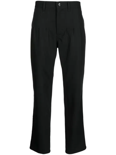 Comme Des Garçons Tao Cropped Wool Trousers In Black