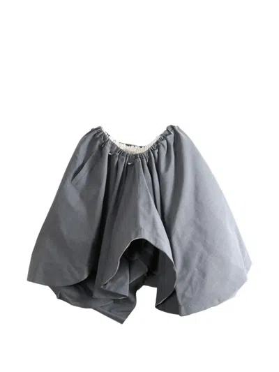 Comme Des Garçons Tao Draped Asymmetric Midi Skirt In Blue