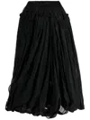 Comme Des Garçons Tao Draped Full Midi Skirt In Black