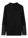 Comme Des Garçons Tao Embellished-sleeve Jersey Top In Multi