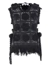 Comme Des Garçons Tao Floral Fringe Top In Multi