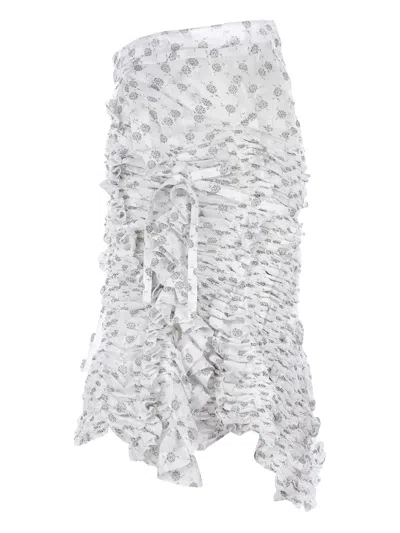Comme Des Garçons Tao Floral Ruffled Skirt