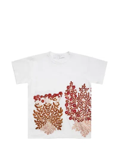Comme Des Garçons Tao Fumi Imamura Floral-print T-shirt In White