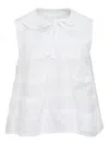 Comme Des Garçons Tao Peter Pan-collar Layered Blouse In White