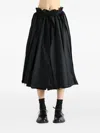 Comme Des Garçons Tao Pleated Drawstring Midi Skirt In Black