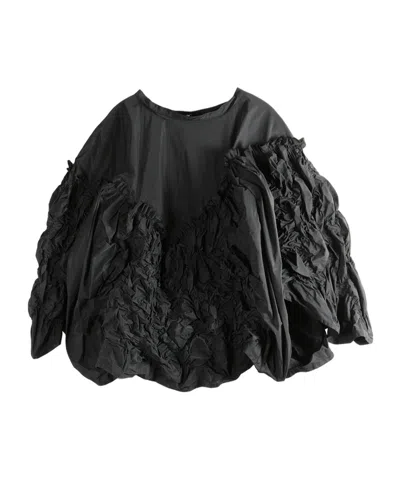 Comme Des Garçons Tao Ruched Top In Black