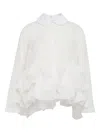 Comme Des Garçons Tao Ruffled Blouse In White