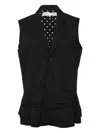 Comme Des Garçons Tao Ruffled Peplum Waistcoat In Black