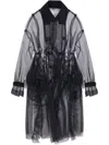 Comme Des Garçons Tao Sheer Coat In Black