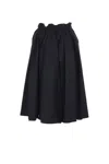 Comme Des Garçons Tao Pleated Drawstring Midi Skirt In Black