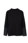 Comme Des Garçons Tao Embellished-sleeve Jersey Top