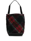 Comme Des Garçons Tao X Tembea Checked Cotton Tote Bag In Multicolour