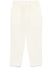 Comme Des Garçons Tapered Trousers In White