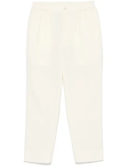 Comme Des Garçons Tapered Trousers In White