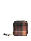 Comme Des Garçons Tartan-check Lenticular Wallet In Red