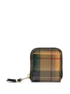 Comme Des Garçons Tartan-check Lenticular Wallet In Yellow