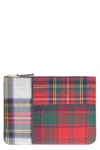 Comme Des Garçons Tartan Motif Flat Clutch