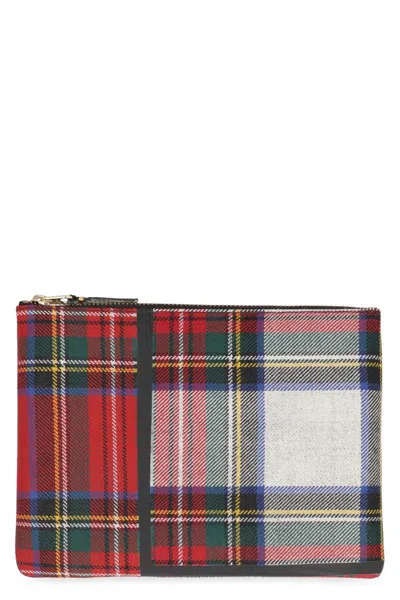Comme Des Garçons Tartan Motif Flat Pouch
