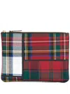 Comme Des Garçons Comme Des Garcons Tartan Patchwork Clutch In Red