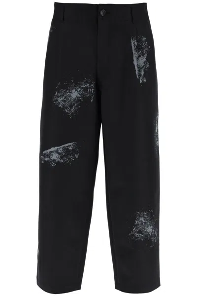 Comme Des Garçons Technical Twill Trousers For Men In Nero