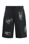 Comme Des Garçons Bermuda Shorts In Techno Fabric In Black