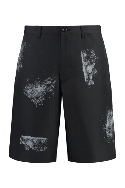 Comme Des Garçons Techno Fabric Bermuda-shorts In Black