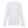 Comme Des Garçons Cdg Cdg Teiban Cotton Fraise Long Sleeve Tee In White