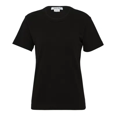 Comme Des Garçons Teiban Short Sleeve Cotton Fraise Tee In Black