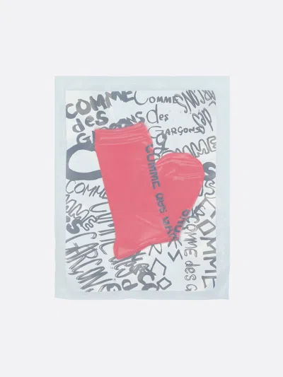 Comme Des Garçons Terry Socks With Logo In Red