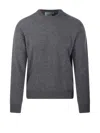Comme Des Garçons Textured Grey Wool Pullover In Gray