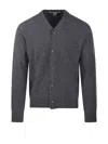 Comme Des Garçons Textured Knit Dark Grey Cardigan In Black