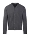 Comme Des Garçons Textured Knit Dark Grey Cardigan In Gray