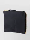 Comme Des Garçons Textured Leather Wallet With Gold-tone Hardware In Black