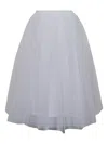 Comme Des Garçons Textured Midi Skirt In White