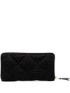 Comme Des Garçons Textured Ziparound Wallet In Black