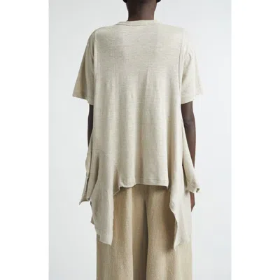 Comme Des Garçons Thick Linen Jersey T-shirt In Metallic